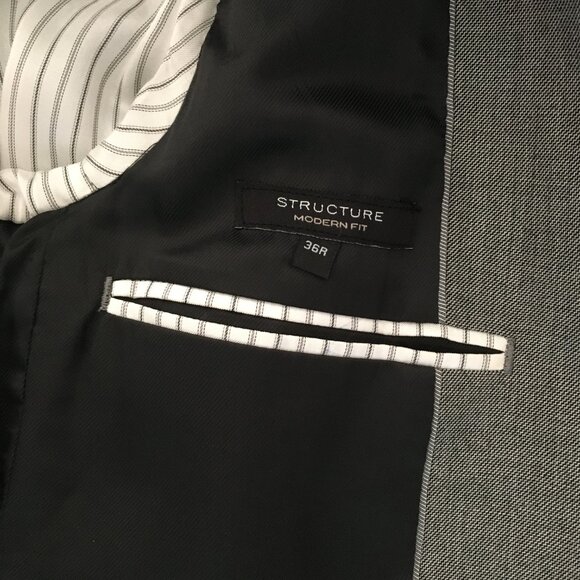 Structure Modern Fit Coat for men, Gray color, 36R - Picture 6 of 11